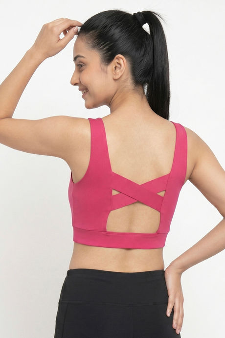 Zelocity Medium Impact Quick Dry Sport Bra - Pink Yarrow — image 3